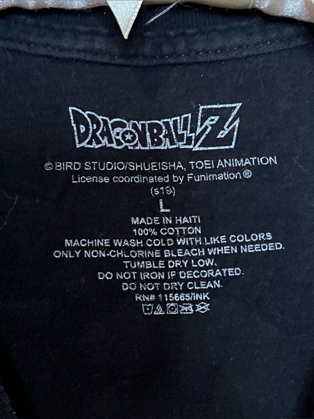 Dragon Ball Z T-Shirt Vegeta 2-Sided Graphics Size L Capsule Corp Black Fire View 6